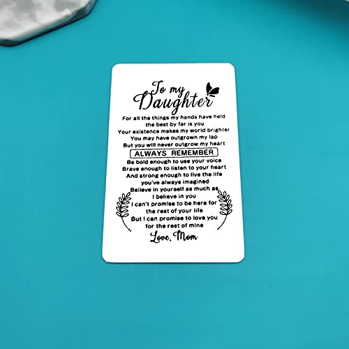 Personalized Wallet Card Gift for Daughter from Mom - Inspirational Keepsake