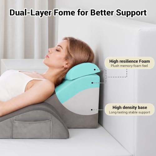 Wider Back Support Pillow with Dual-Layer Foam for Lumbar & Prone Rest