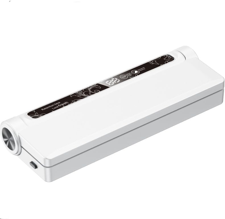 Skiennix Food Vacuum Sealer Machine - Compact Design with Dry/Wet Modes & 75KPA Suction | Includes 20 Bags