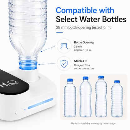 Portable Water Bottle Humidifier for Travel White Rechargeable Mini Small