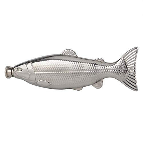 Stainless Steel Fish-Shaped Travel Flask - 4oz Leakproof Wine & Liquor Bottle