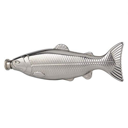 Stainless Steel Fish-Shaped Travel Flask - 4oz Leakproof Wine & Liquor Bottle