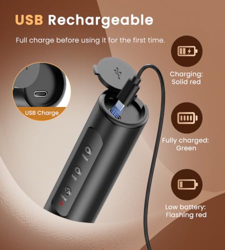 SIMPLETASTE Rechargeable Handheld Milk Frother Wand with Stand - Shadow Black