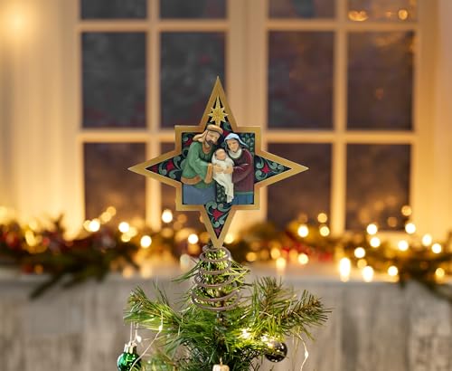 Christmas Tree Topper Nativity Star with Angels 9 Inch Holiday Decor