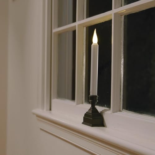 Antique Bronze Battery Operated LED Window Candle with Sensor & 8-Hour Timer - Pack of 4