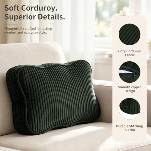 Lumbar Support Pillow for Recliner Chair - Washable Corduroy Cover