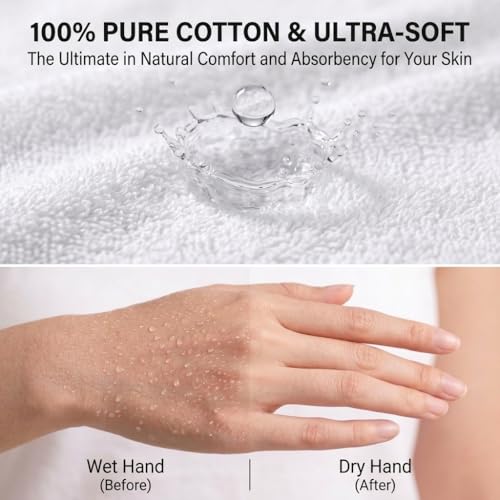 White 18-Piece Cotton Bath Towel Set - Super Absorbent & Quick-Drying