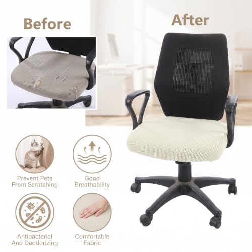 Stretch Chair Cushion Cover for Dining Chairs - Reusable Slipcover