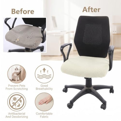 Stretch Chair Cushion Cover for Dining Chairs - Reusable Slipcover