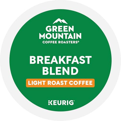 Green Mountain Coffee Roasters Breakfast Blend Single-Serve Keurig K-Cup Pods, Light Roast Coffee, 96 Count