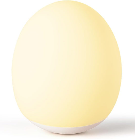 Skiennix Egg Night Light - 7 Color Changing Portable Lamp with 30-Minute Timer | Custom Hand-Painted Design for Kids' Nursery