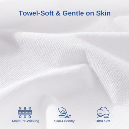 Queen Waterproof Mattress Protector Fitted Sheet with Terry Cover - White, 1 Pack