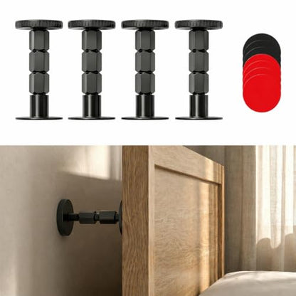 Adjustable Headboard Wall Stoppers Set – Fits 1.18 to 4.13 Inches, Noise & Wall Protection