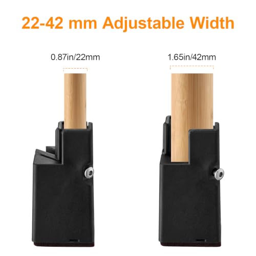 8 Pack Adjustable Bed Risers - 3 Inch Height with Screw Clamp, Heavy Duty Steel