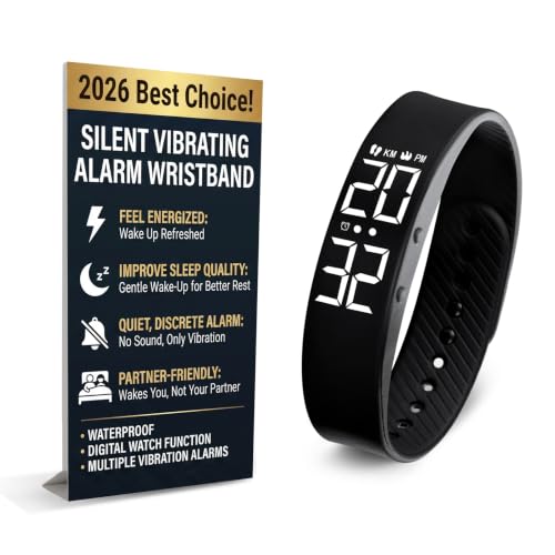 Vibrating Alarm Wristband with Pedometer & Sleep Monitor for Heavy Sleepers