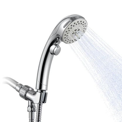 Handheld Shower Head with 5 Modes, Chrome, 60-Inch Stainless Steel Hose & Holder
