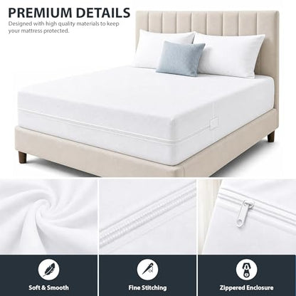 Full Size Waterproof Mattress Encasement - 6-Sided Breathable Bed Cover