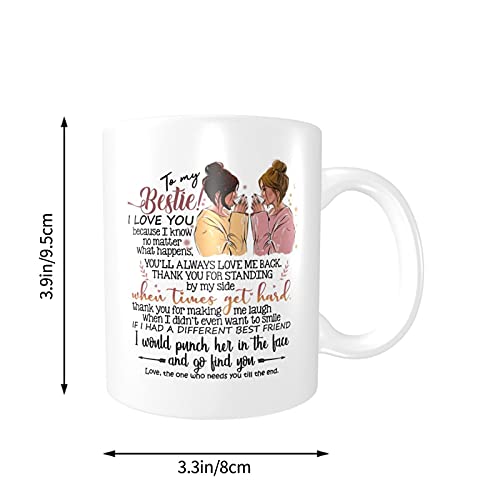 To My Bestie Coffee Mug 11oz Ceramic Christmas Birthday Gift - I Love You Variation