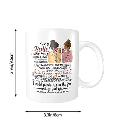 To My Bestie Coffee Mug 11oz Ceramic Christmas Birthday Gift - I Love You Variation