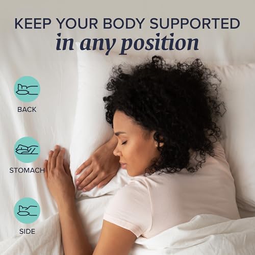 Beckham Hotel Collection Shredded Memory Foam Pillow 2-Pack Queen | Adjustable Fill Cooling Bed Pillows for Side, Back & Stomach Sleepers