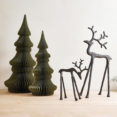 Santa Barbara Design Studio Honeycomb Paper Christmas Tree - 2ft Noble Green, Foldable Holiday Centerpiece