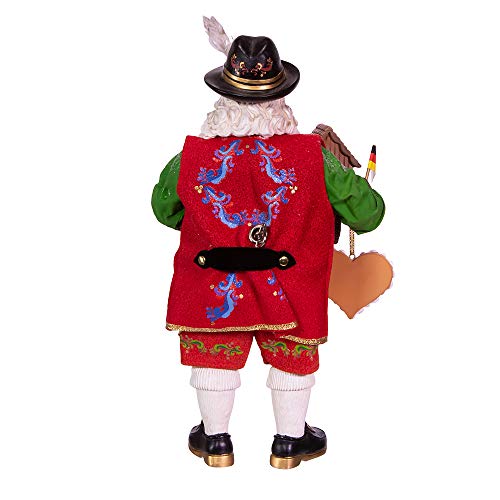 Festive Fabricché German Santa Figurine with Music and Nutcracker