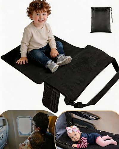 Black XLL Toddler Airplane Bed Travel Sleep Support for Kids - Portable