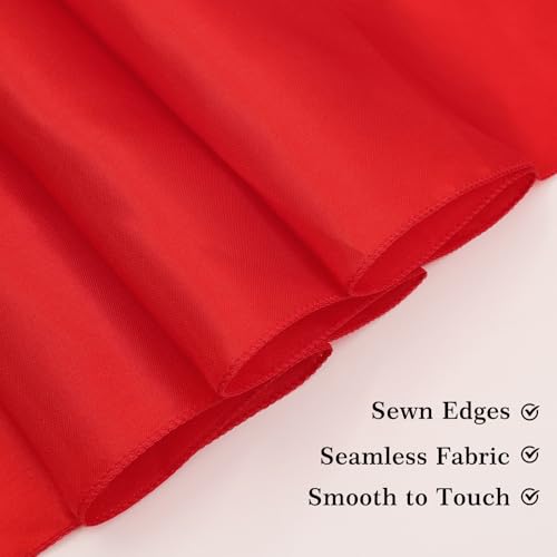 Red Satin Table Runner 12 x 108 Inches - Valentine's Day Decor, Set of 12 - Variation: Red / 12
