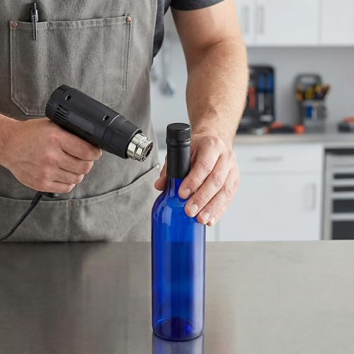 750ml Blue Plastic Wine Bottles Set with Screw Caps & Accessories - 12 Pack Variation of 750.0 Milliliters / 12