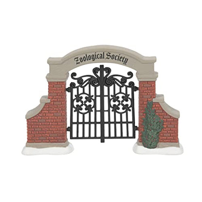Department 56 Dickens Village Zoological Gardens Entry Gate Figurine, 3.74 Inch