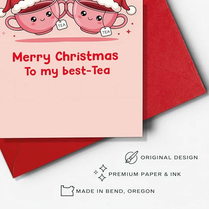 Christmas Holiday Card - Merry Christmas to My Best-Tea Card - Christmas52