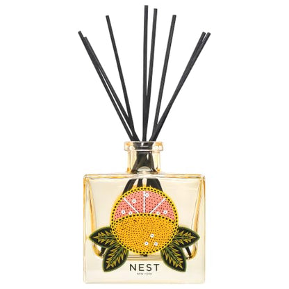 Grapefruit Scented Reed Diffuser - Refillable Glass Vase, 5.9 fl oz