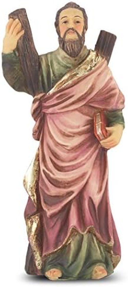 FERGRELM 4" St. Andrew Statue - Includes Prayer Card for Spiritual Blessings