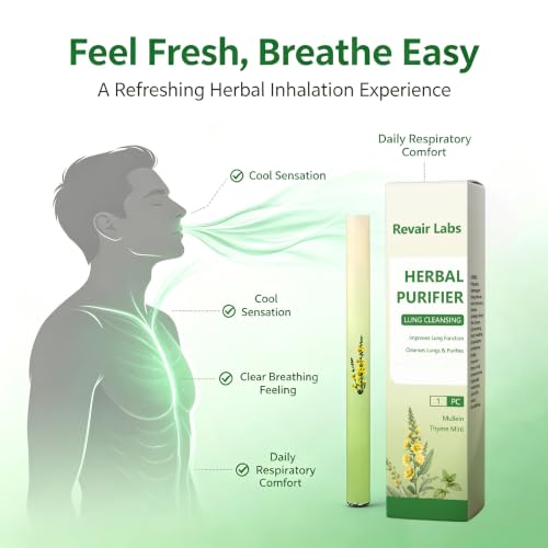 Mullein Purifier Inhaler for Lungs – Portable Respiratory Breath Stick