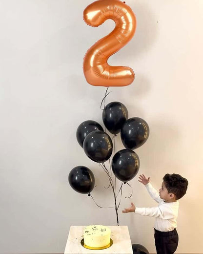 Orange Number 0 Balloon - 40 Inch Birthday Decoration for Milestone Celebrations