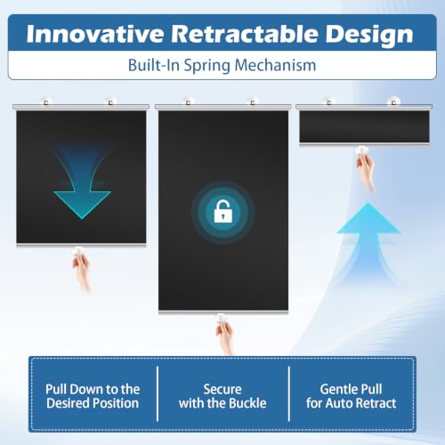 2 Pack Blackout Roller Shades with Suction Cups for Windows - Portable & No Drill Installation