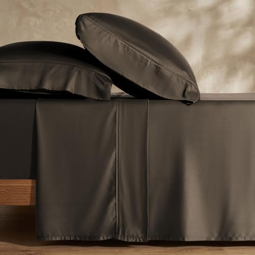 EverGrace King Size Rayon from Bamboo Sheet Set - Dark Brown, 400 Thread Count