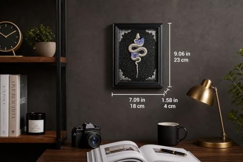 Gothic Handmade Butterfly & Snake Bone Shadow Box - Style B