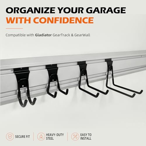 Heavy-Duty Metal Utility Wall Hooks Set for Garage Storage - 10 Pack