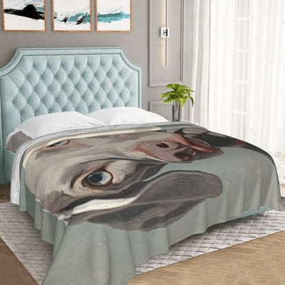Weimaraner Dog Blanket Gift for Women Kids - Cozy Flannel Throw 60x80 in - Puppy Lover Decor