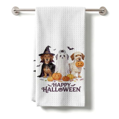 Halloween Dachshund Kitchen Dish Towel - Dachshund Gift for Women