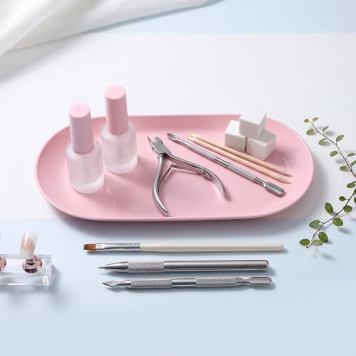 Pink Plastic Nail & Jewelry Storage Trays - Set of 4