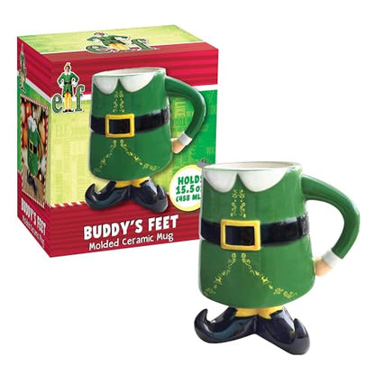 Elf Buddy’s Feet Ceramic Mug 15.5 oz - Christmas Holiday Coffee Cup