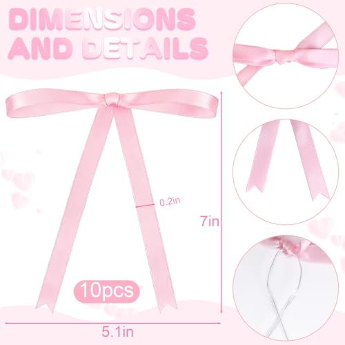 Pink Christmas Tree Ornaments Set with Glittering Balls and Bows - 20 Pieces