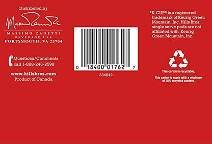 Hills Bros Single Serve Coffee Pods,Gourmet, Medium Roast, 12 Count-Keurig Compatible, Roasted Arabica Coffee, Smooth, Balanced Coffee, Subtle Chocolate Flavor