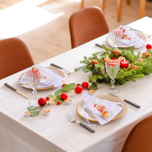 100 Sets Christmas Resin Potato Ornaments with Cards & Organza Bags - Holiday Gift Decor