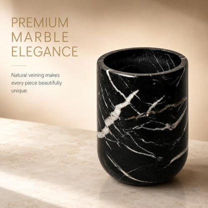 Black Marble Wine Bottle Chiller - Elegant Tabletop Cooler & Multi-Use Holder