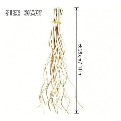 Natural Rattan Reed Diffuser Sticks - Wavy Aromatherapy Refills - Set of 10