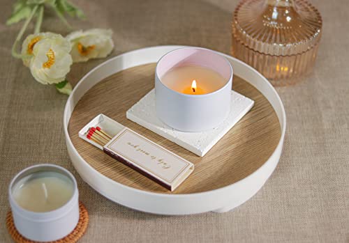 White Candle Tins 8oz - Pack of 3, Seamless Straight Sided Containers for Candle Making