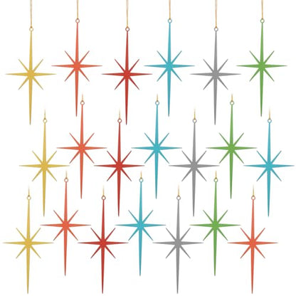 20 Retro Mid Century Star Ornaments - Cast Iron Nativity Star of Bethlehem for Christmas Tree - Holiday Decor & Gift